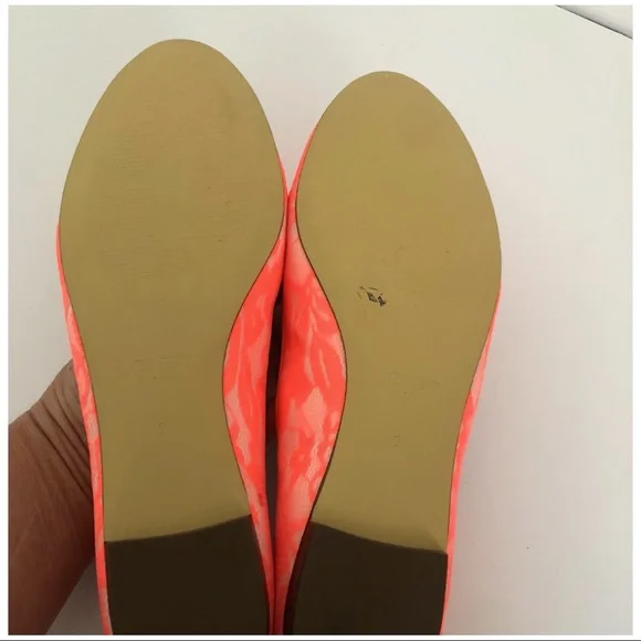 J. CREW NEON LACE BALLET FLATS SIZE 9 - Picture 10 of 10